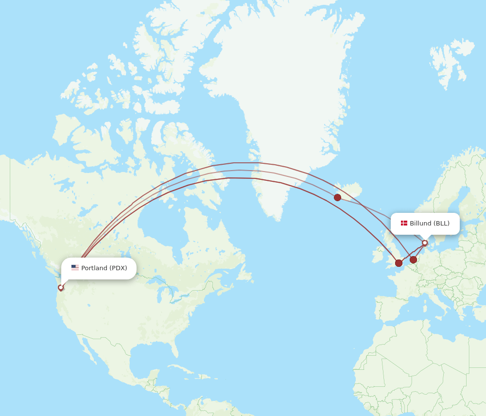 PDX-BLL flight routes
