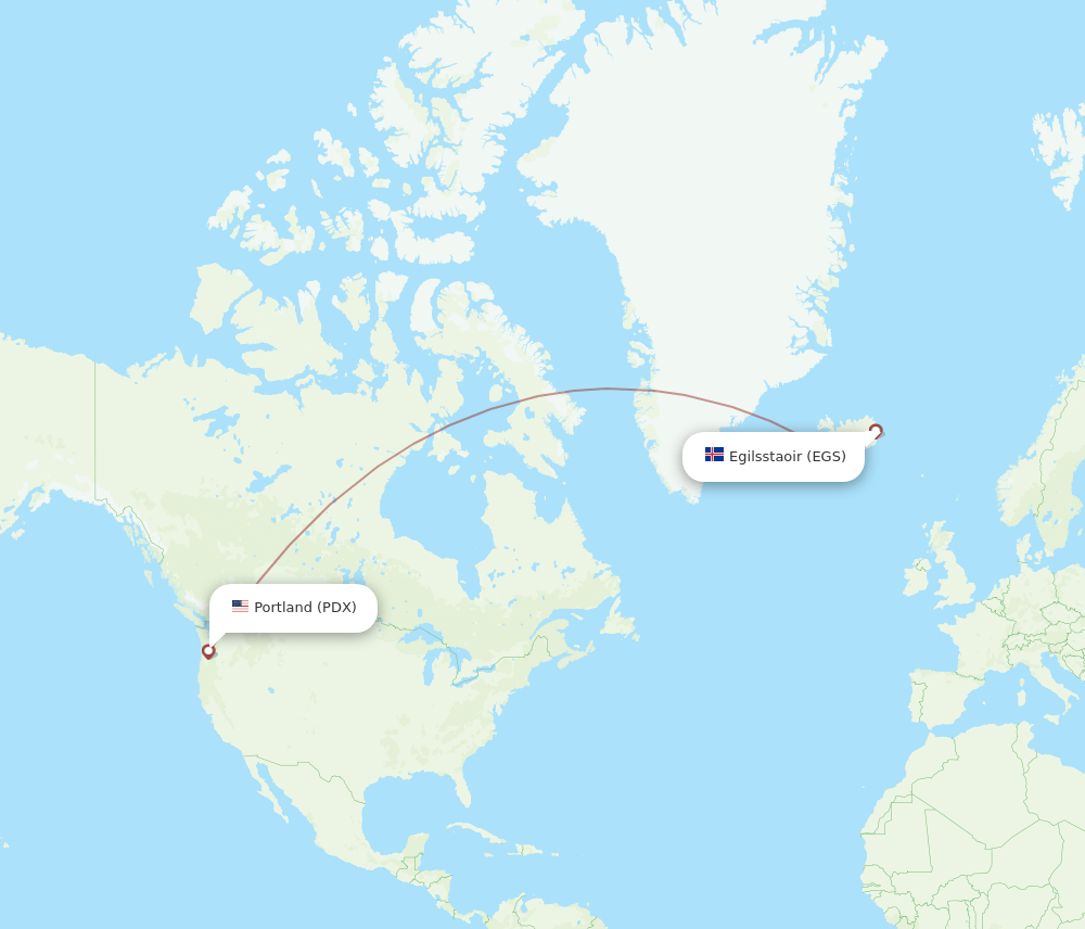 PDX-EGS flight routes