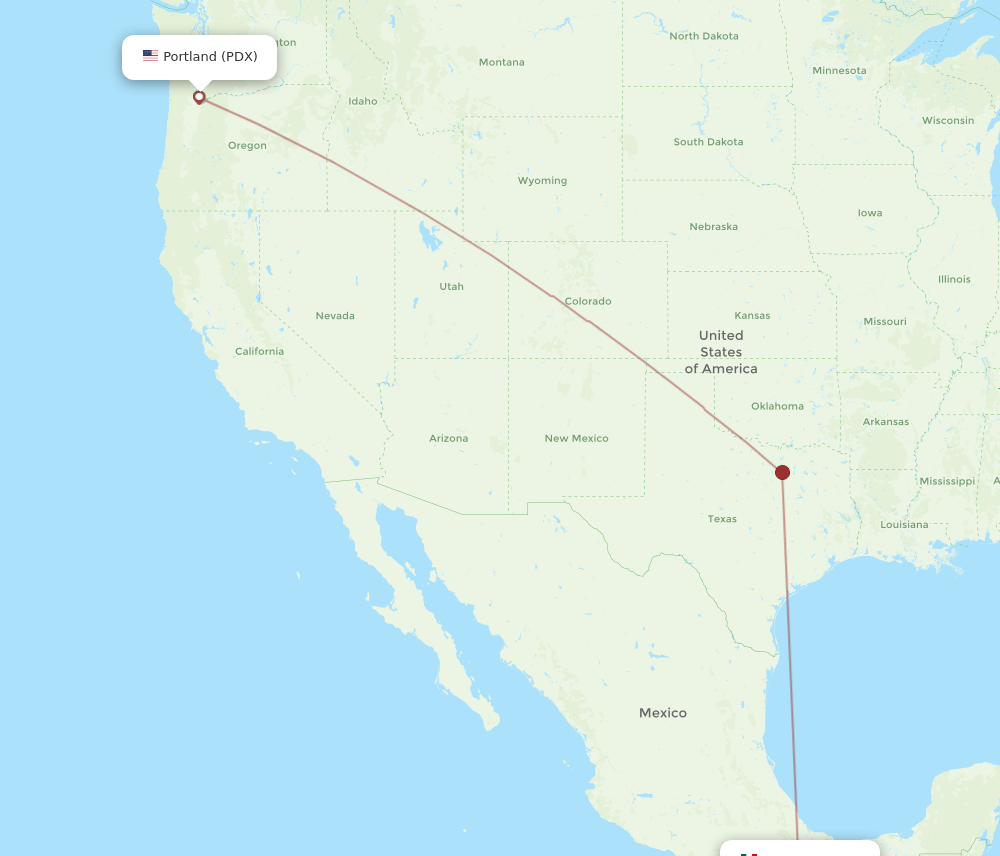 PDX-HUX flight routes
