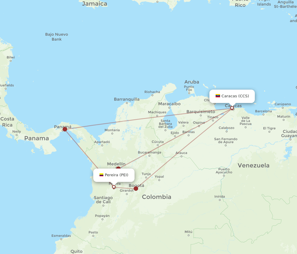 PEI-CCS flight routes