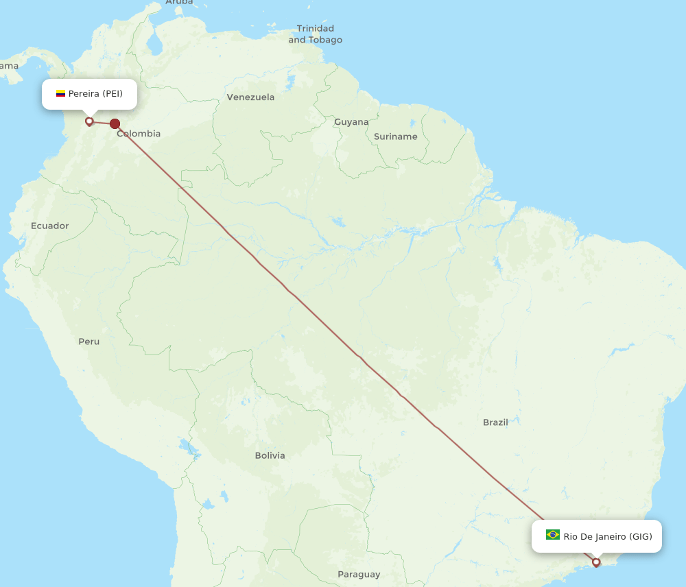 PEI-GIG flight routes