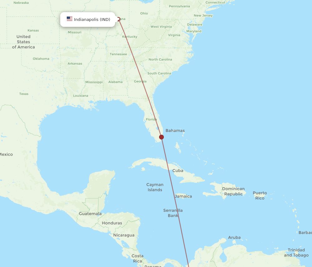PEI-IND flight routes