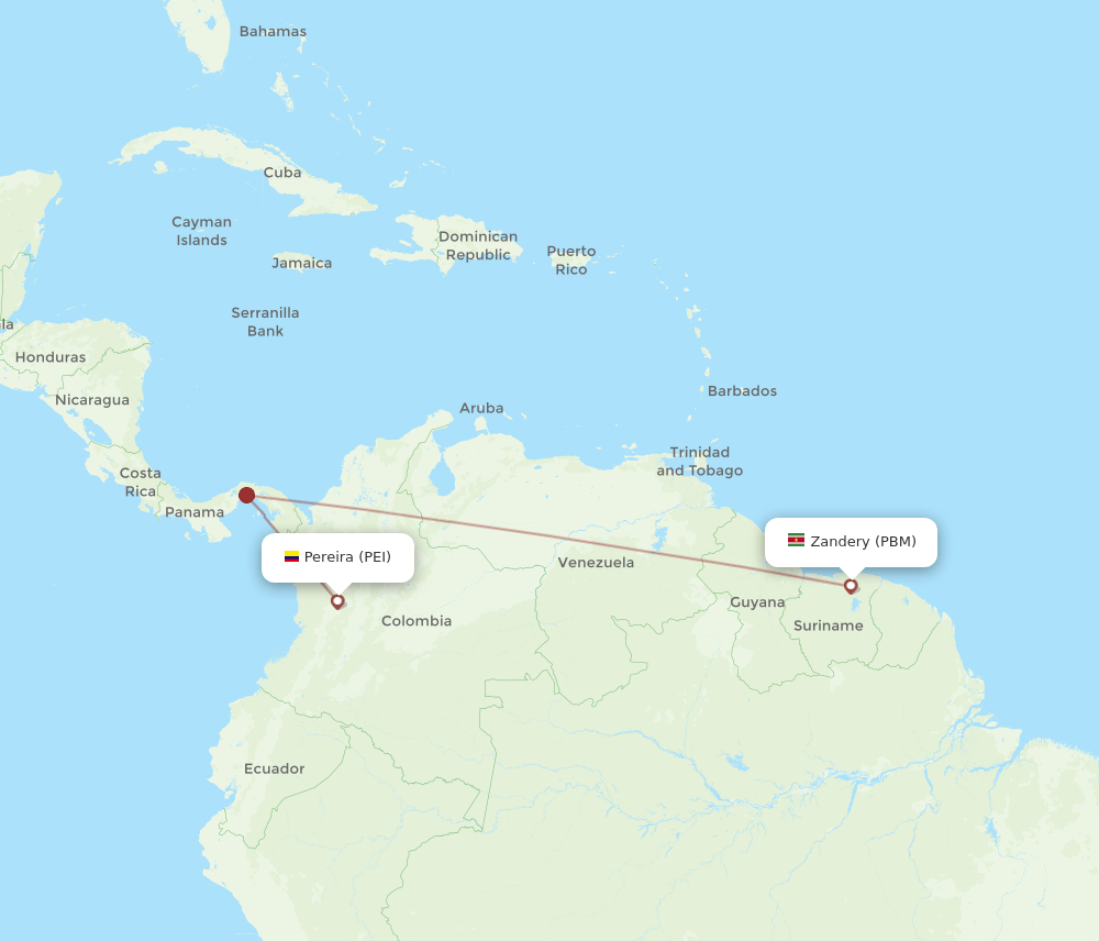 PEI-PBM flight routes
