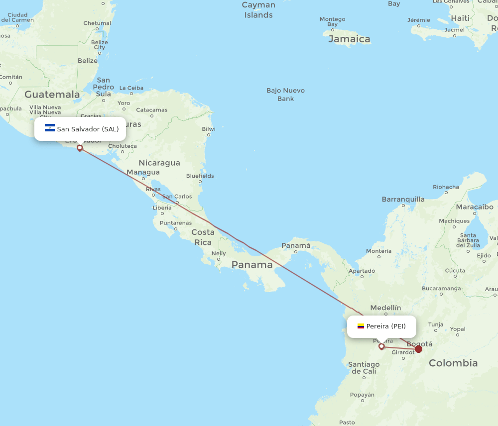 PEI-SAL flight routes