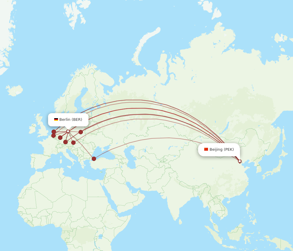 PEK-BER flight routes