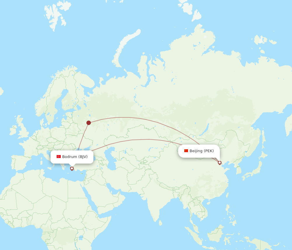 PEK-BJV flight routes