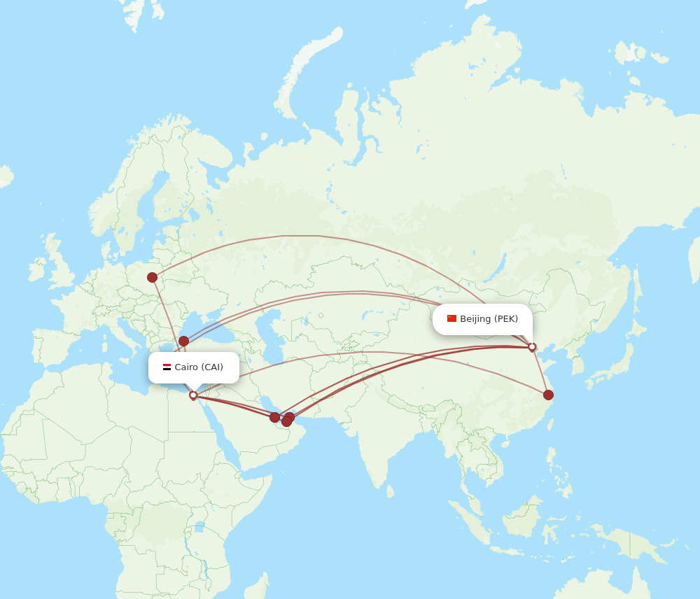 PEK-CAI flight routes