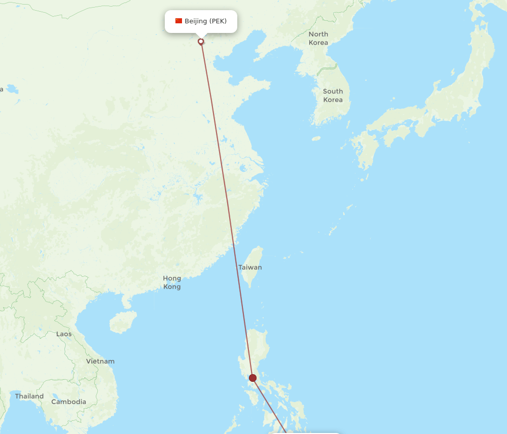 PEK-DVO flight routes