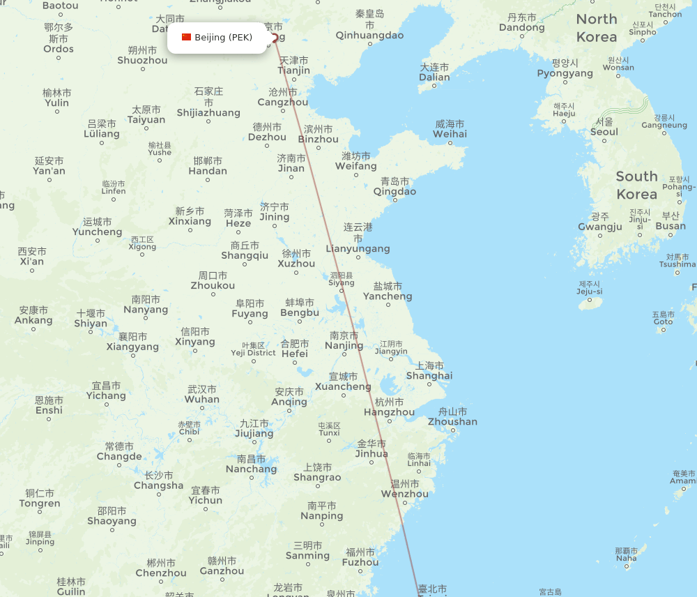 PEK-MZG flight routes