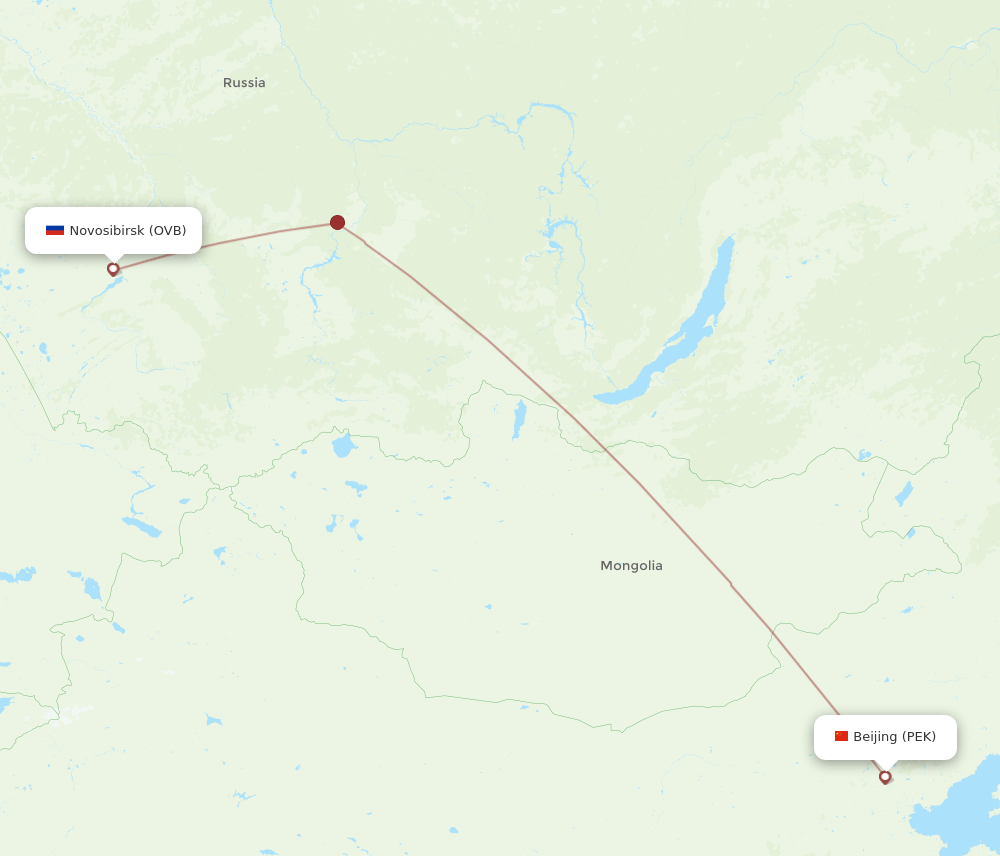 PEK-OVB flight routes