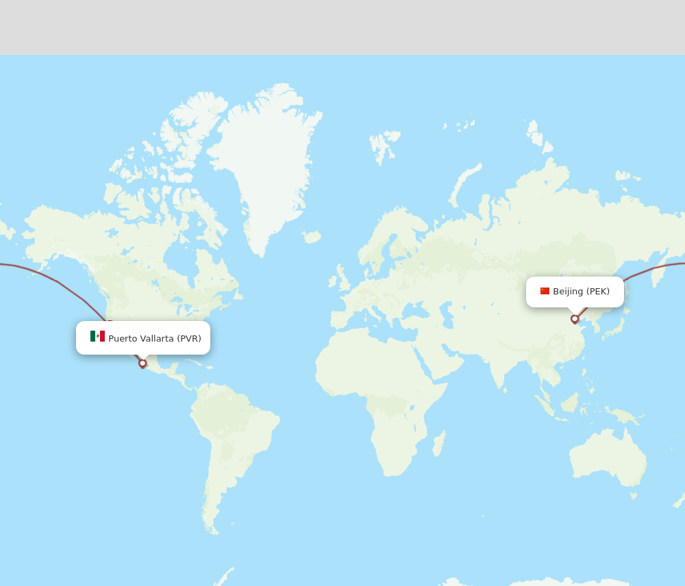 PEK-PVR flight routes