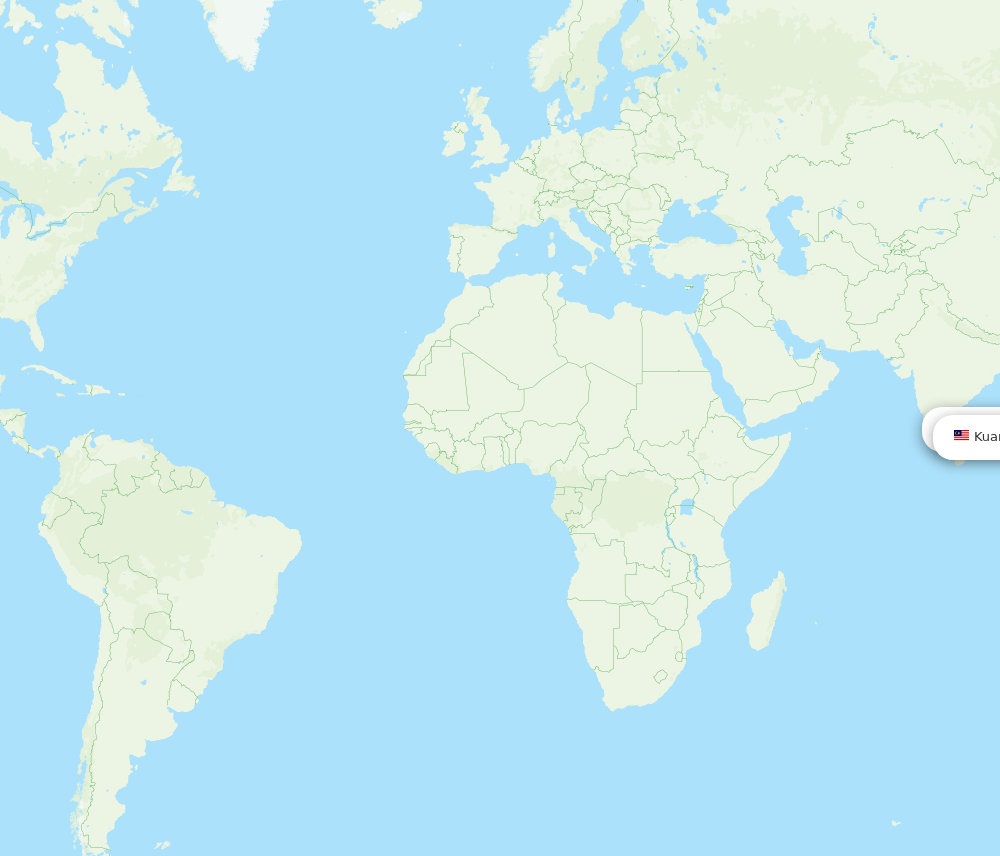 PEN-KUA flight routes
