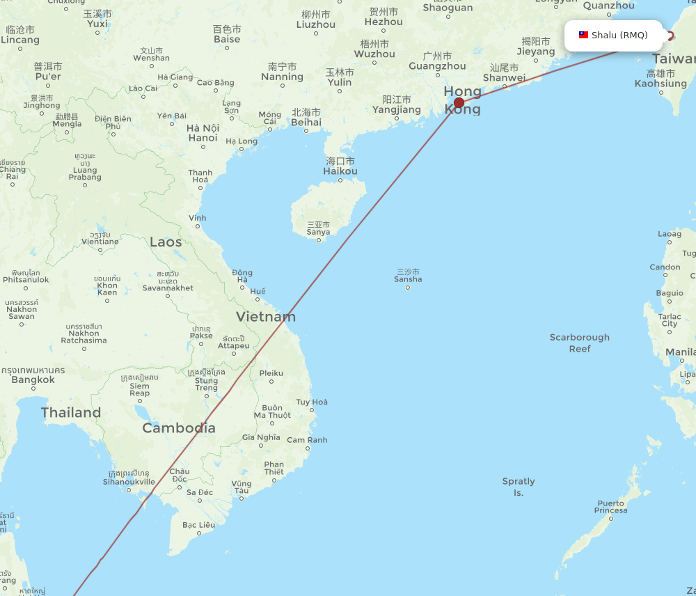 PEN-RMQ flight routes