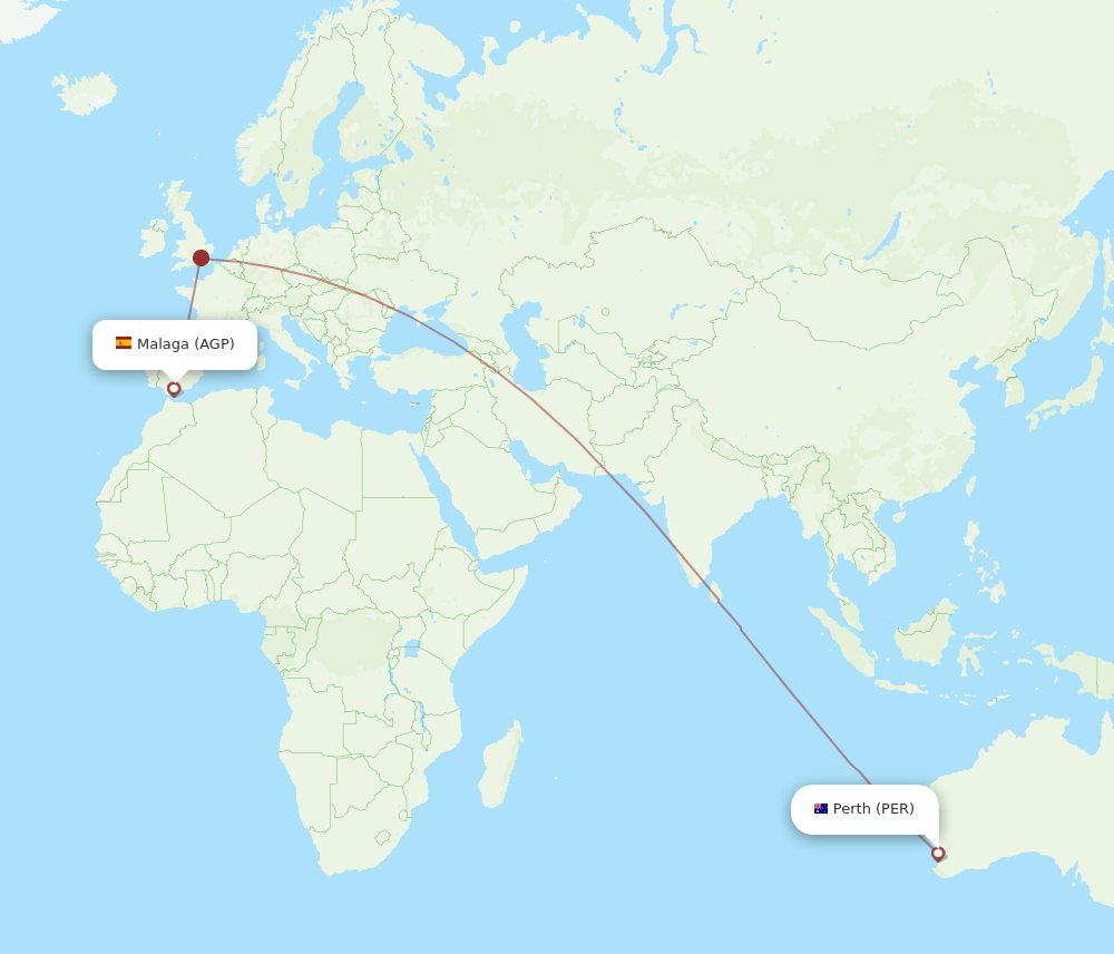 PER-AGP flight routes