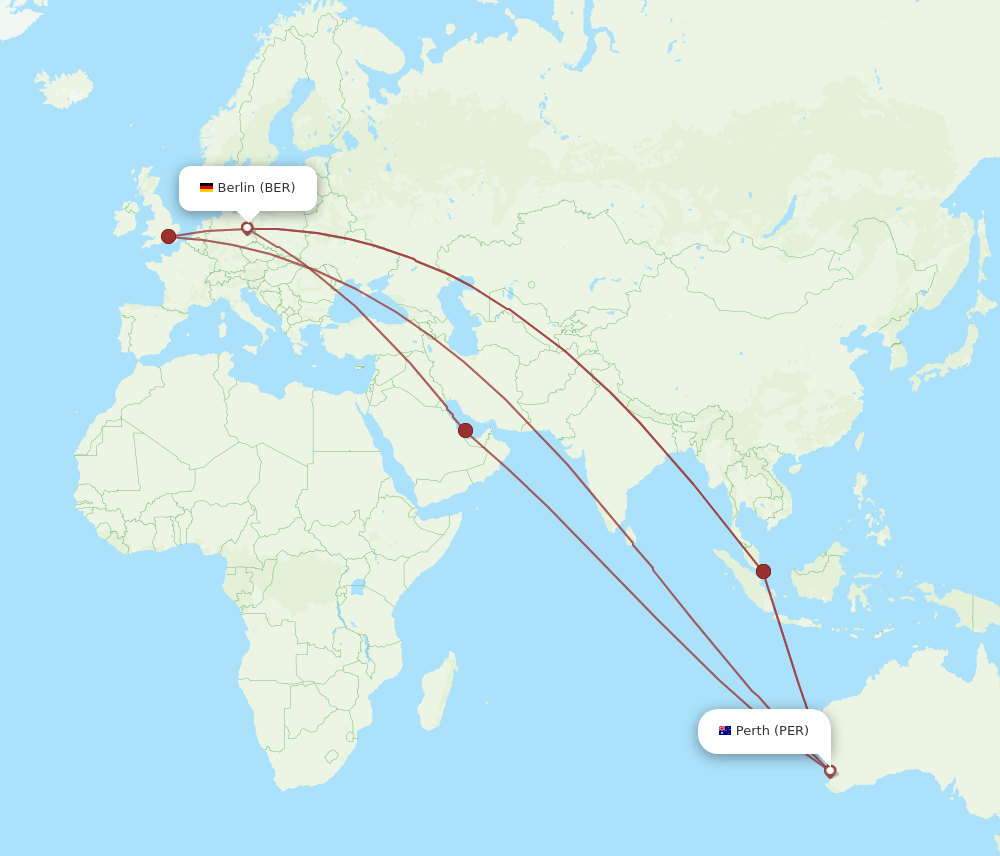 PER-BER flight routes