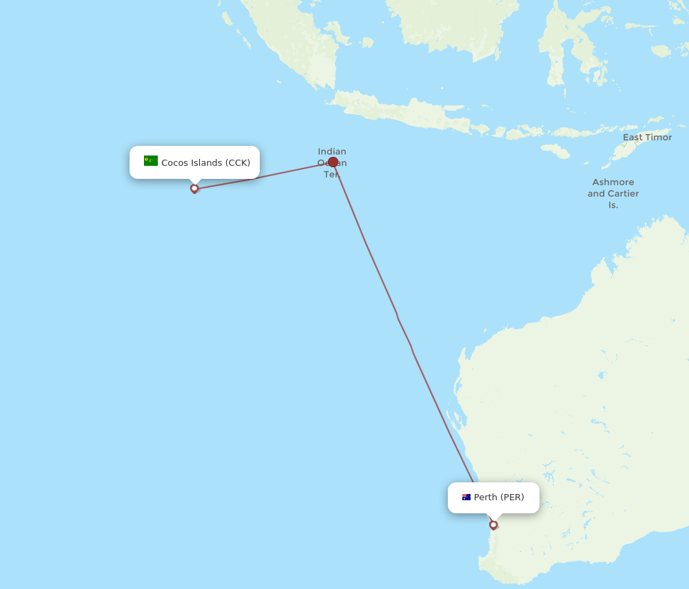PER-CCK flight routes