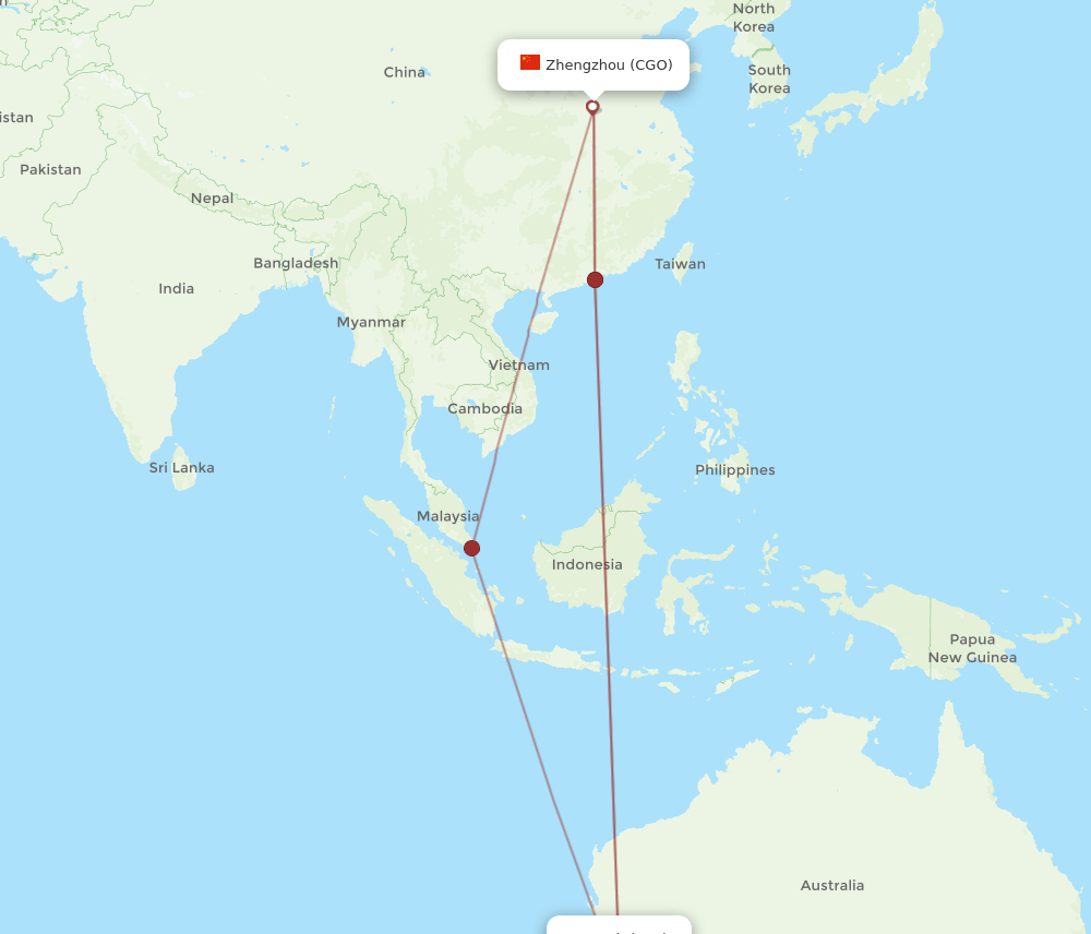 PER-CGO flight routes