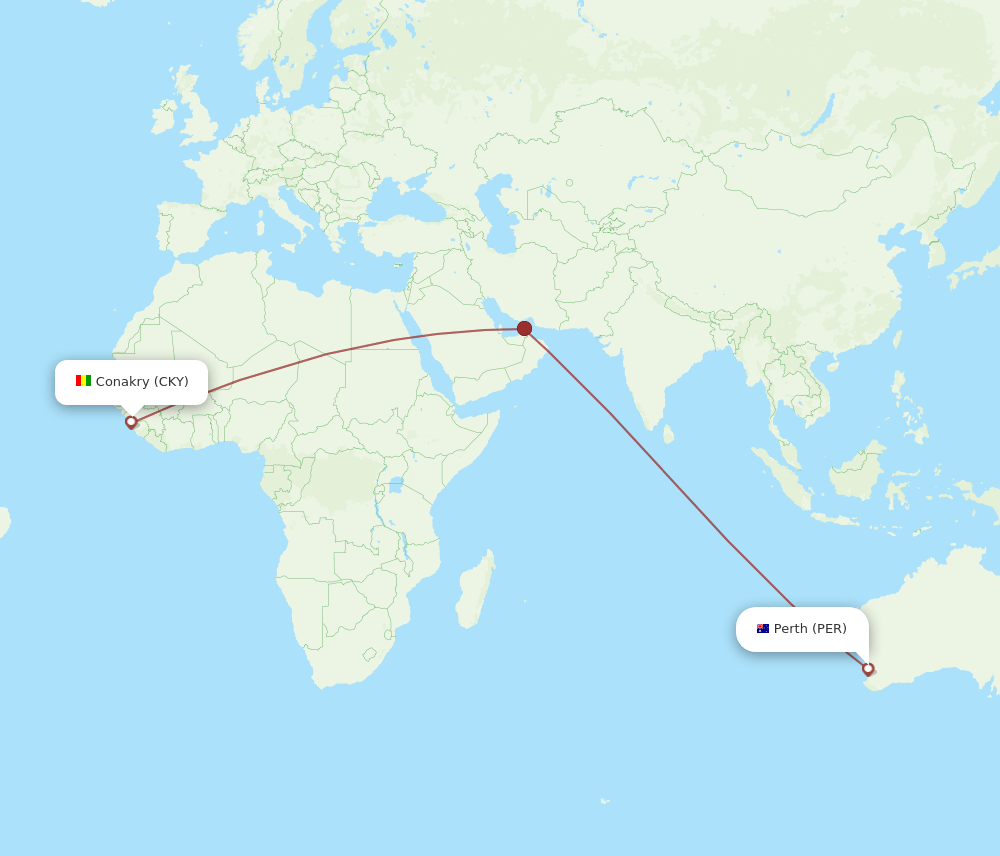 PER-CKY flight routes