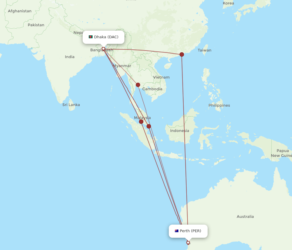PER-DAC flight routes