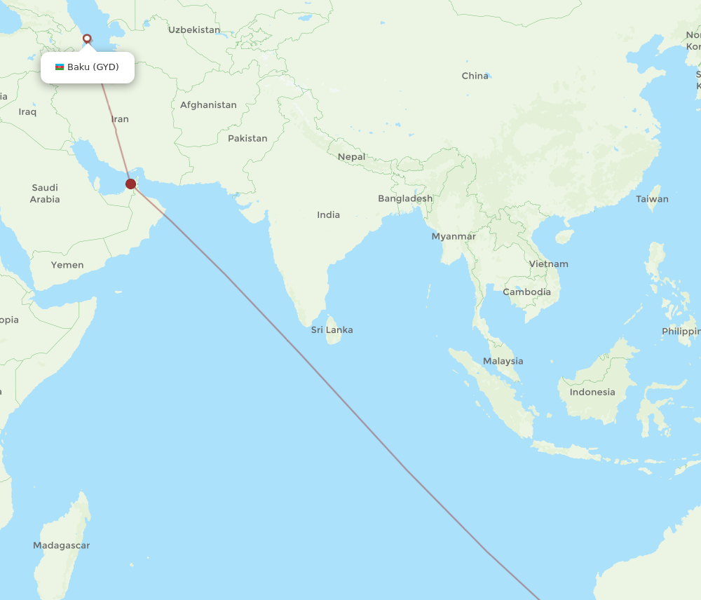 PER-GYD flight routes