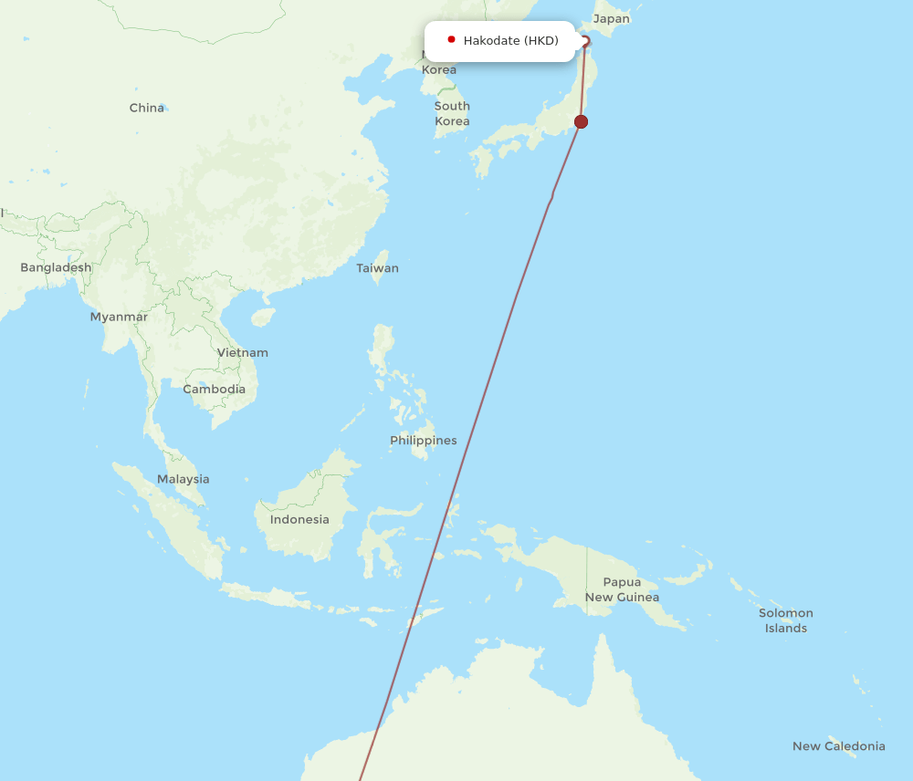 PER-HKD flight routes