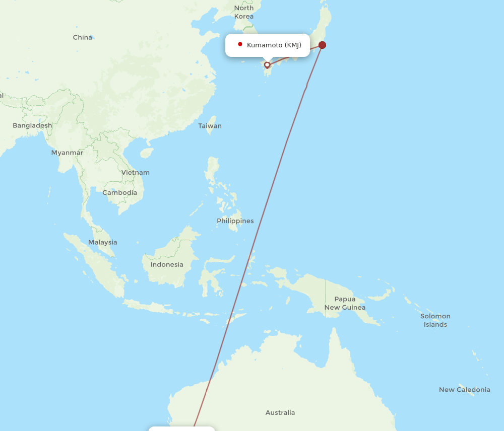 PER-KMJ flight routes