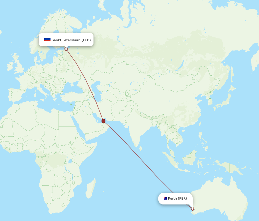 PER-LED flight routes