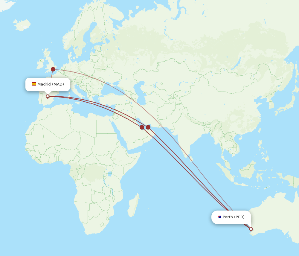 PER-MAD flight routes