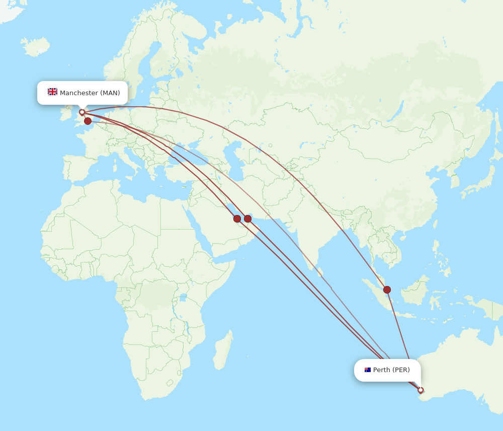 PER-MAN flight routes