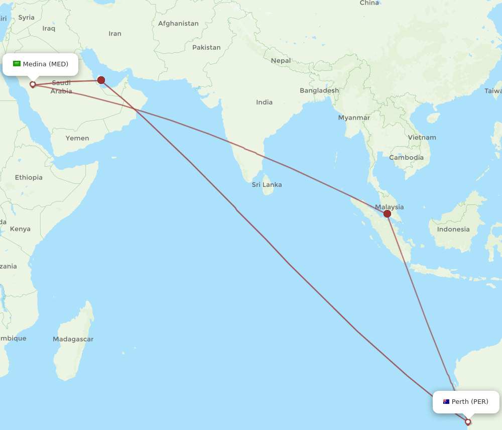 PER-MED flight routes