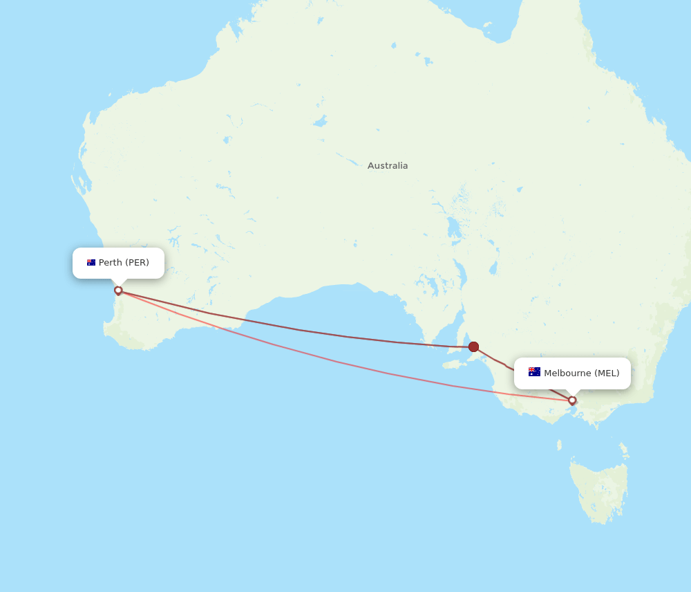 PER-MEL flight routes