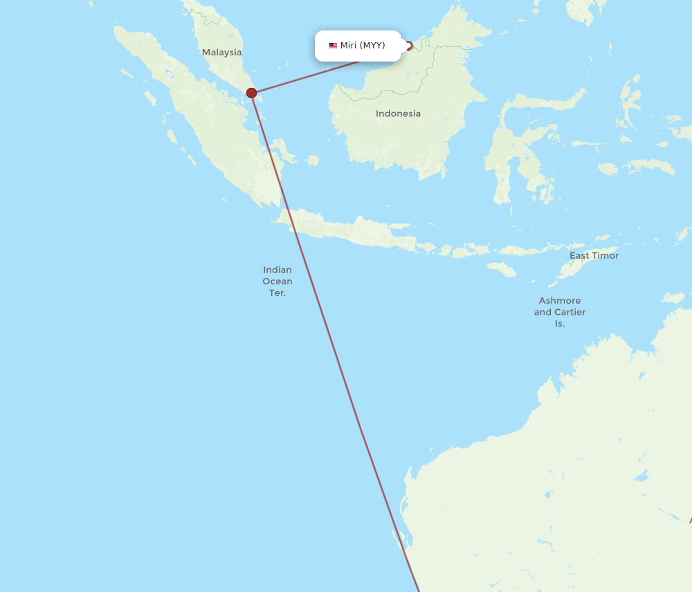 PER-MYY flight routes