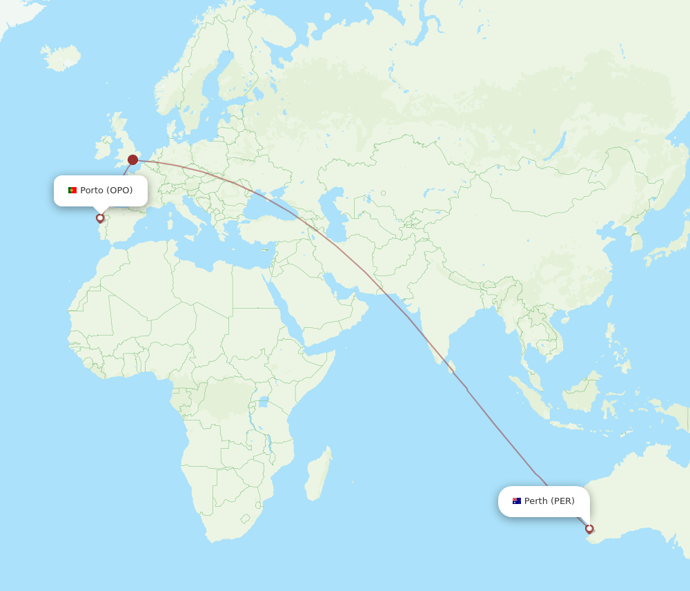 PER-OPO flight routes