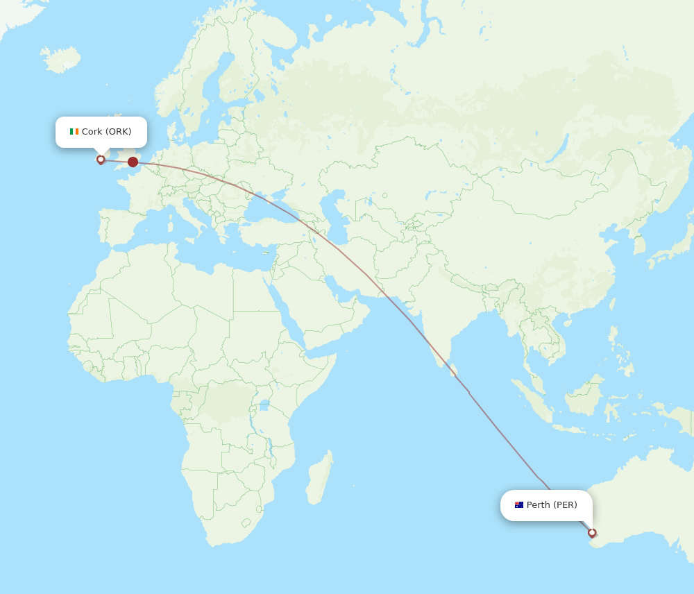 PER-ORK flight routes