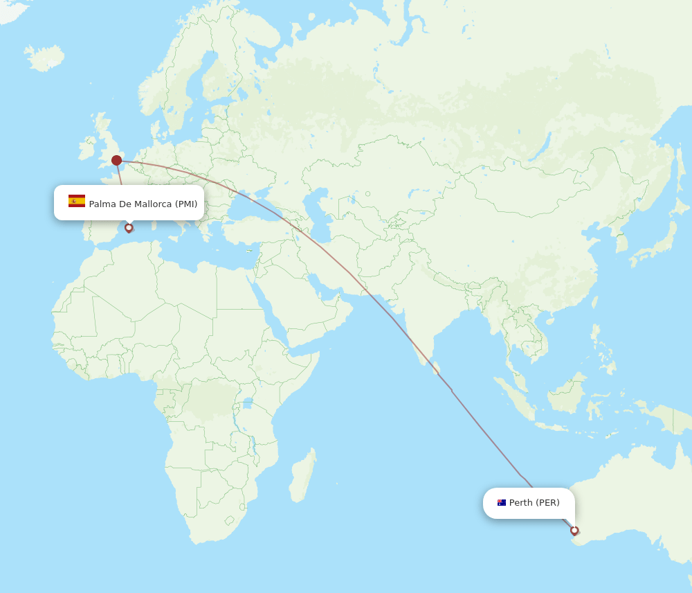 PER-PMI flight routes