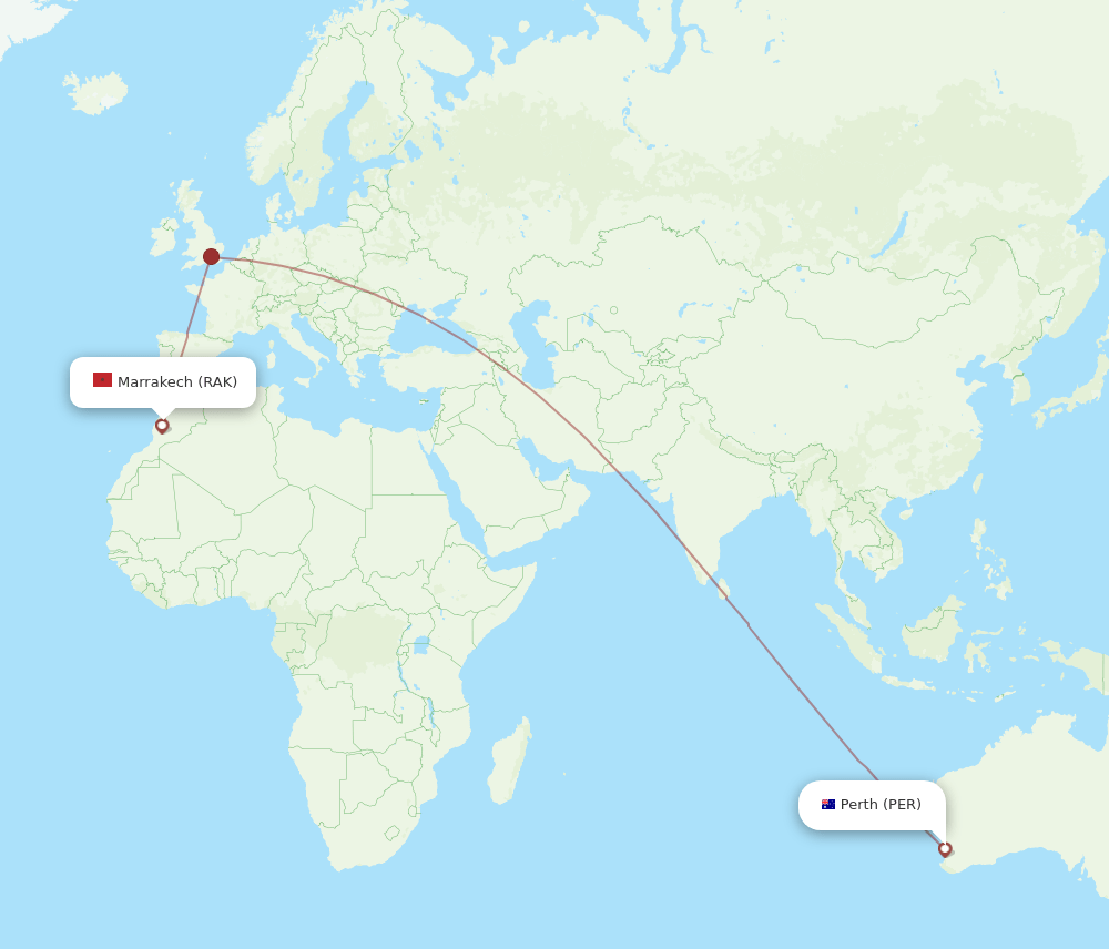 PER-RAK flight routes