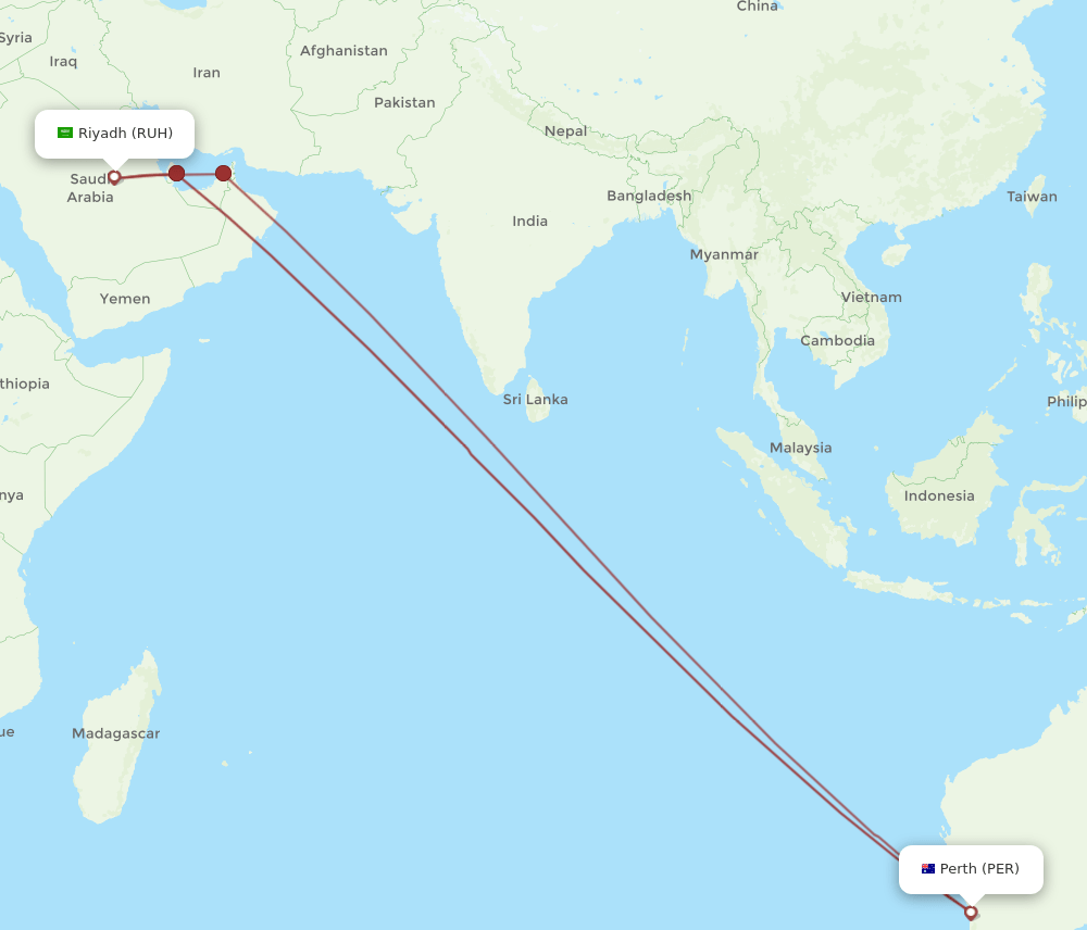 PER-RUH flight routes