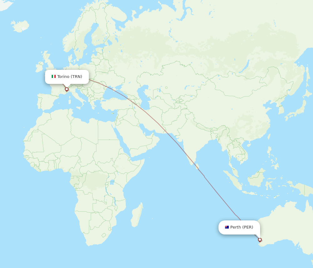 PER-TRN flight routes