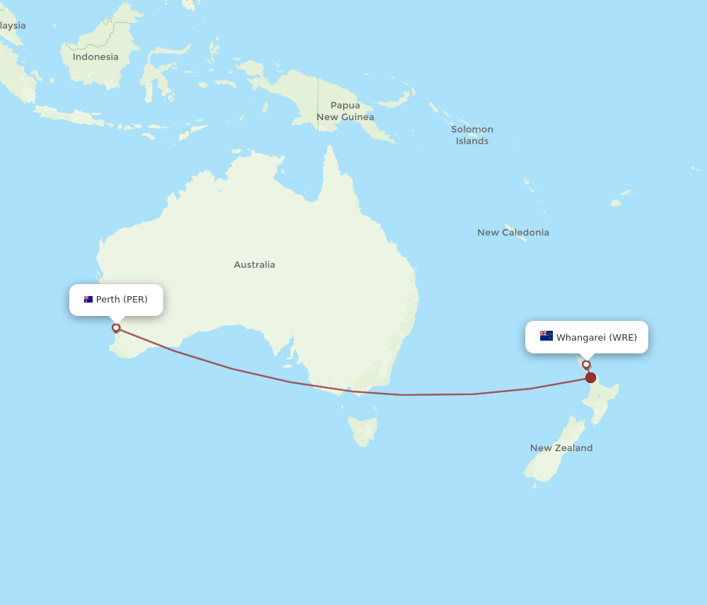 PER-WRE flight routes