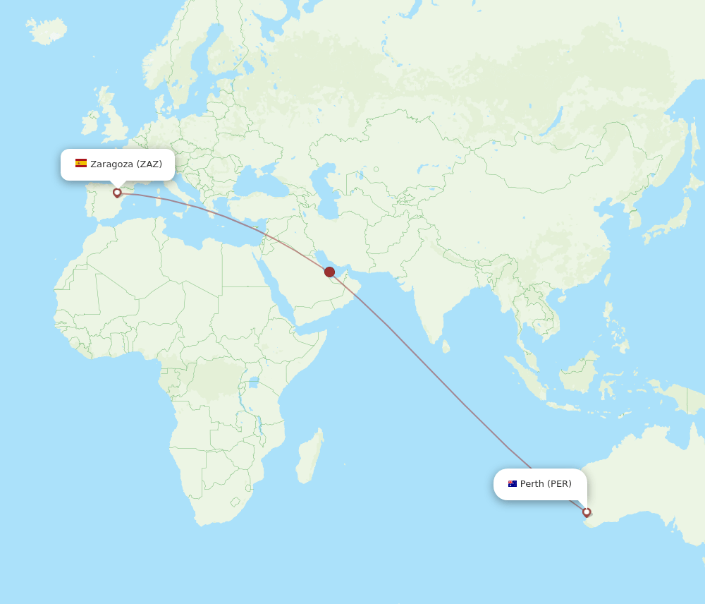 PER-ZAZ flight routes