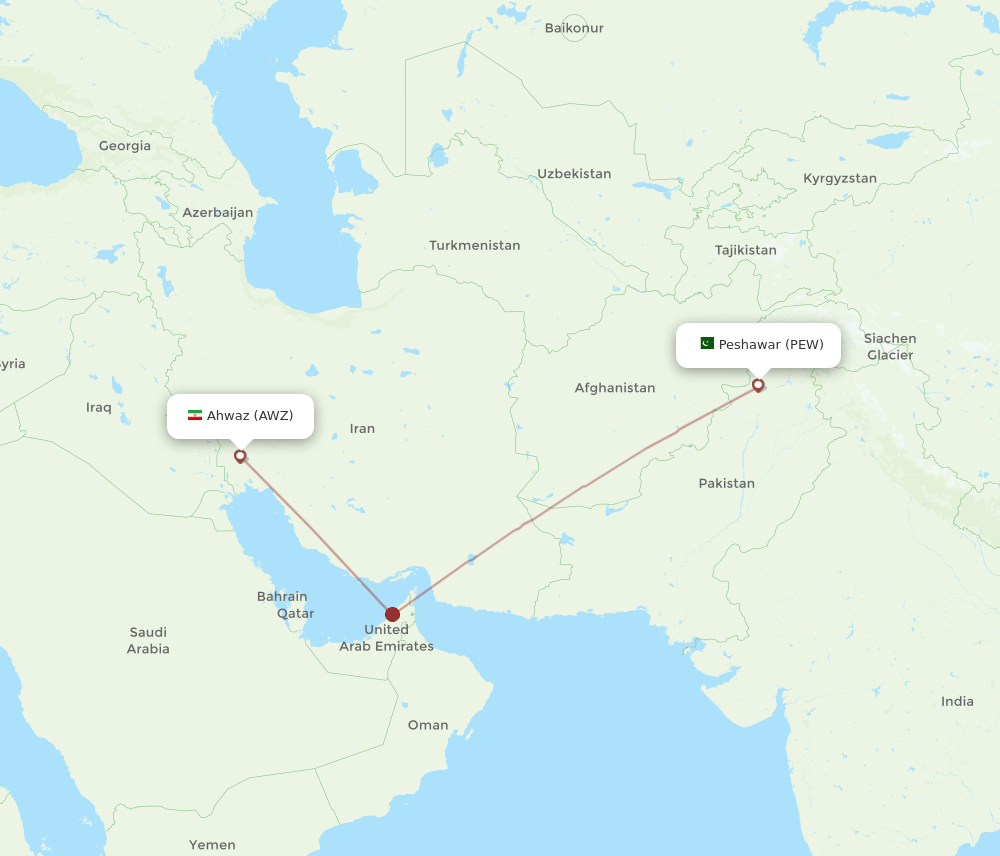 PEW-AWZ flight routes