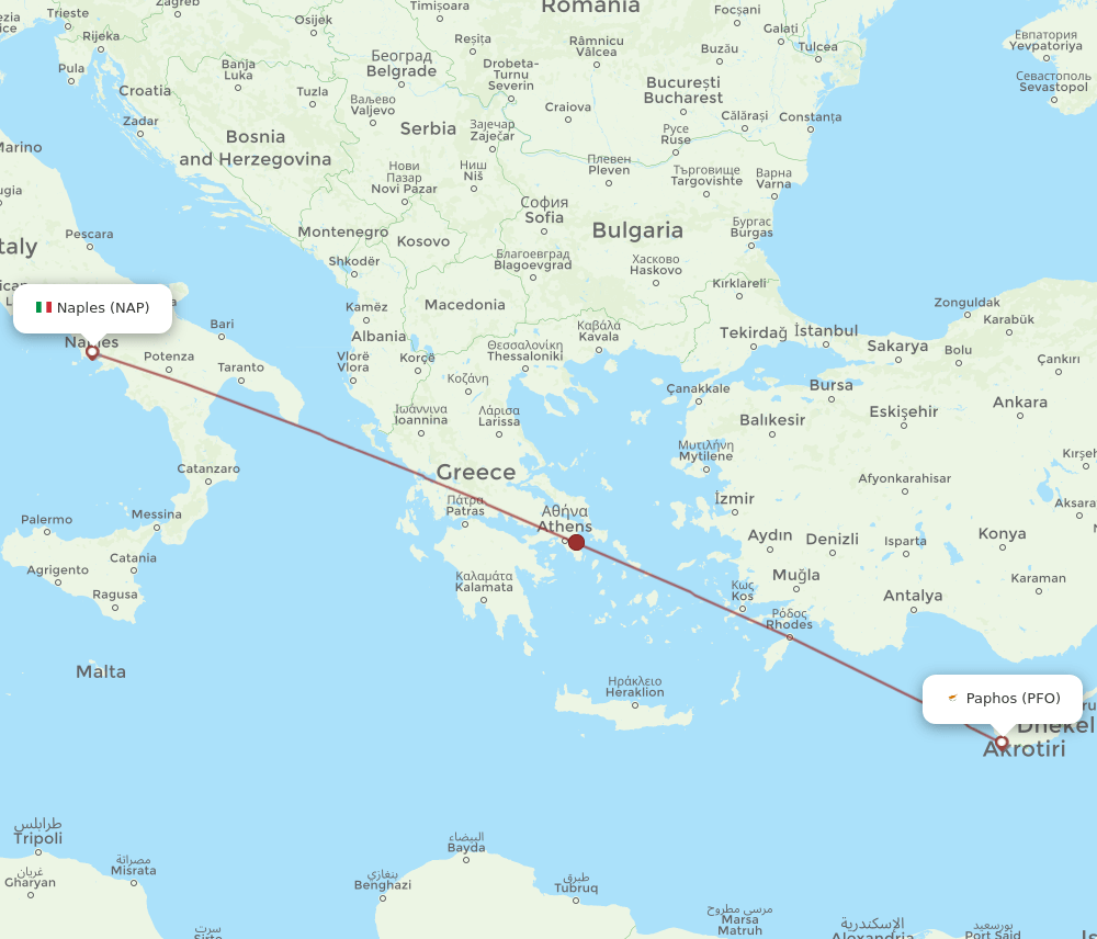 PFO-NAP flight routes