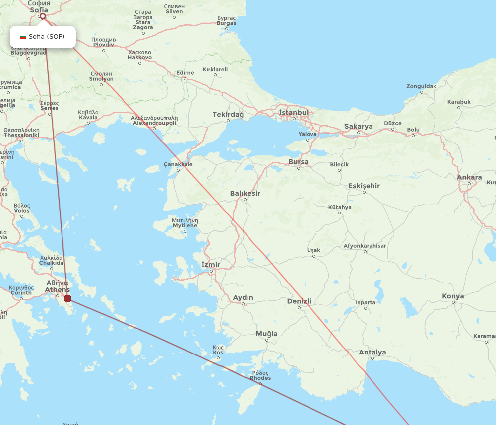 PFO-SOF flight routes