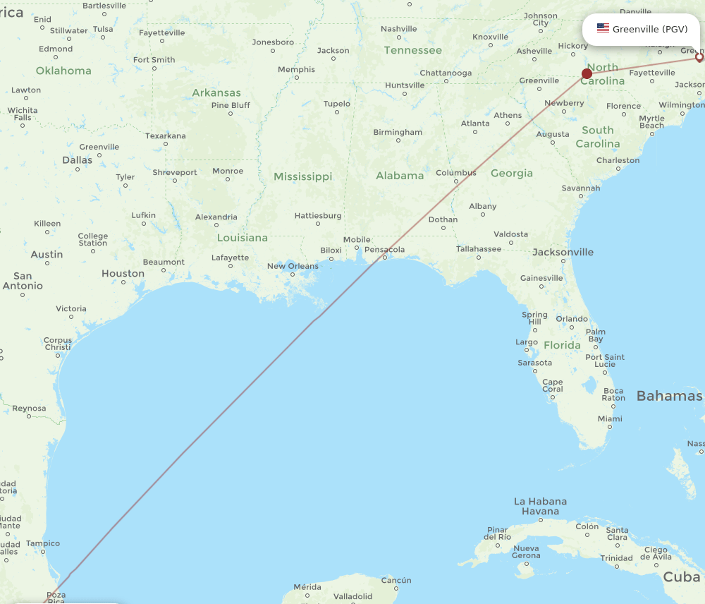 PGV-MEX flight routes