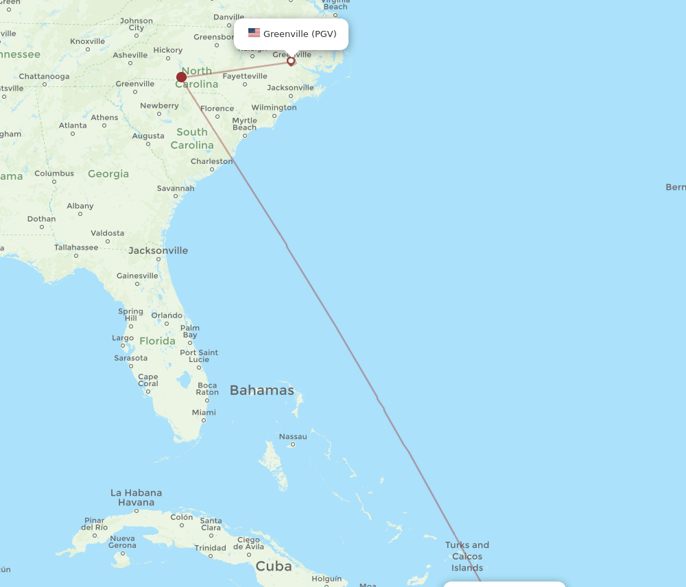 PGV-POP flight routes