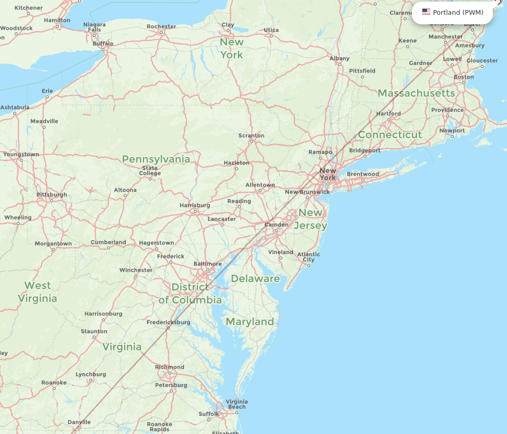 PGV-PWM flight routes