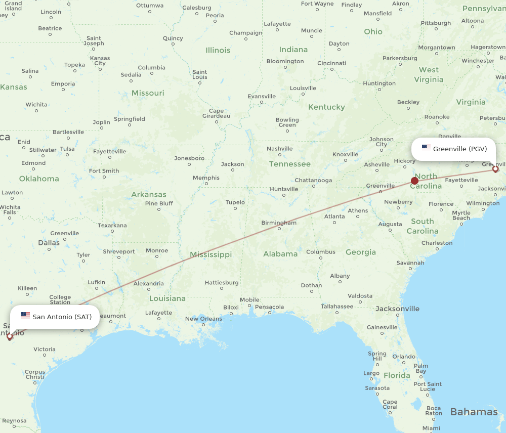 PGV-SAT flight routes