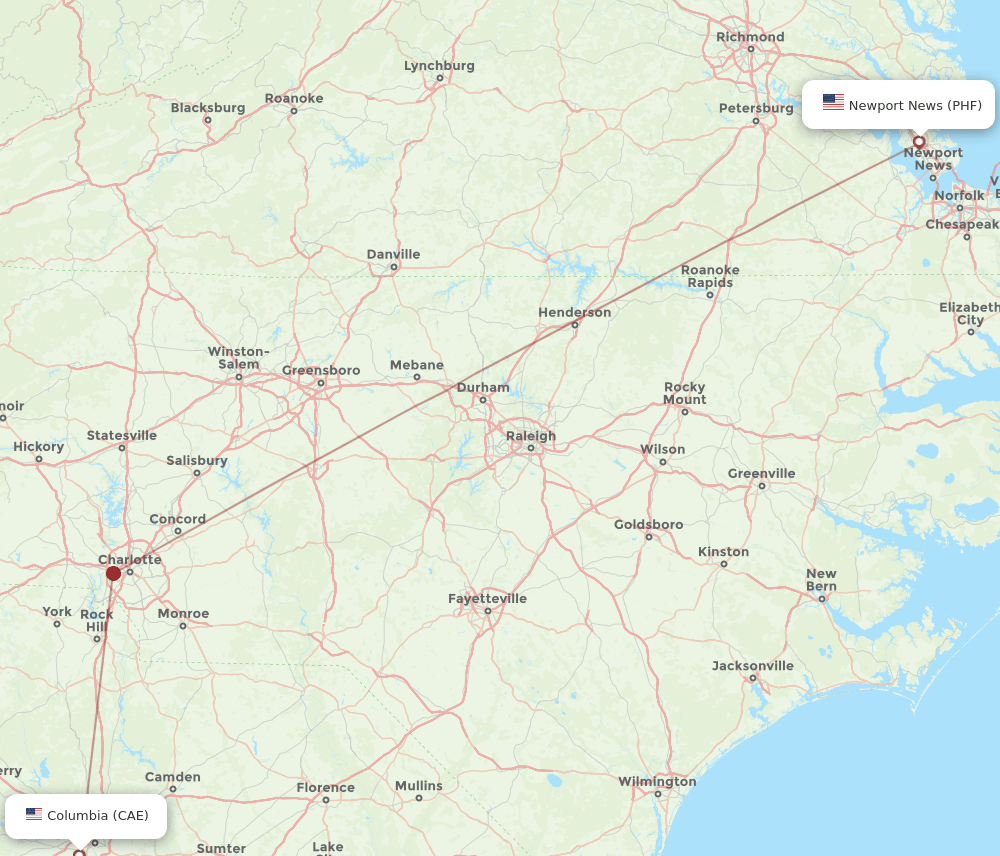 PHF-CAE flight routes