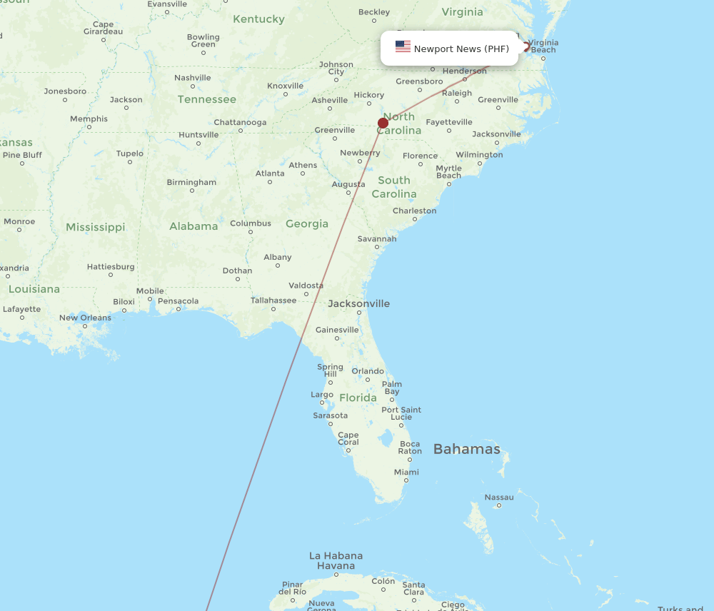 PHF-CZM flight routes