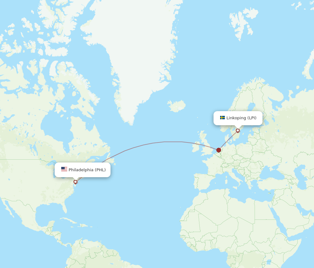 PHL-LPI flight routes
